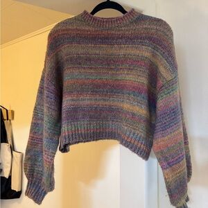 Urban Outfitters Colorful Striped Crew Neck Sweater